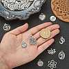 100Pcs 10 Styles Tibetan Style Alloy Pendants TIBEP-CJ0002-33-4