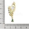 Rack Plating Peacock Brass Micro Pave Cubic Zirconia Pendants KK-E102-08G-3