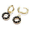 Brass Micro Pave Cubic Zirconia Huggie Hoop Earrings EJEW-T014-42G-NF-5