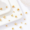 AHADERMAKER 120Pcs 4 Style Brass Crimp Beads Covers KK-GA0001-36A-4