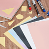 CRASPIRE 35Pcs 5 Colors A4 Rectangle Metallic Craft Paper Cards DIY-CP0010-14-4