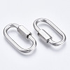 Tarnish Resistant 304 Stainless Steel Screw Carabiner Lock Charms STAS-N087-25A-01-2