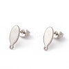 Non-Tarnish 201 Stainless Steel Stud Earring Findings EJEW-A071-28P-1