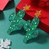 Festive Christmas Acrylic Stud Earrings for Holiday Season Celebration KD3160-6-1