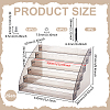 6-Tier Transparent PS Plastic Nail Polish Bottle Organizer Display Riser Stands ODIS-WH0043-254B-3