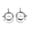 Non-Tarnish 304 Stainless Steel Spring Ring Clasps STAS-F224-02P-D-2