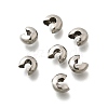 304 Stainless Steel Crimp Beads Covers STAS-P239-34P-05-1