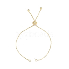 Brass Box Chains Slider Bracelet Making with Tiny Ball Charms BJEW-N021-02