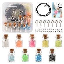 DIY Wishing Bottle Pendant Necklace Making Kit DIY-YW0005-80