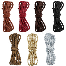 SUPERFINDINGS 7 Strands 7 Colors Braided PU Leather Cords WL-FH0001-01
