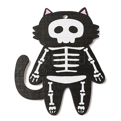 Halloween Printed Wooden Big Pendants LS-WOOD-I016-01C-1