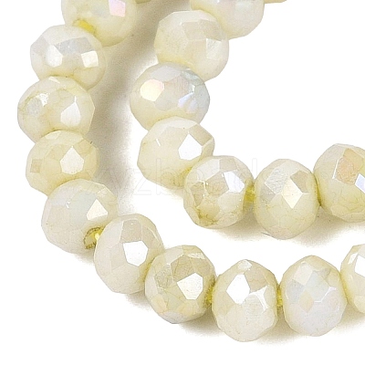 Anti-Tarnish Electroplate Rondelle Glass Beads Strands EGLA-T021-3mm-17-09-1