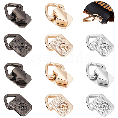 12Pcs 3 Colors Alloy Triangle Ring Suspension Clasps FIND-WR0007-49-1