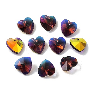 Electroplate Glass Charms LS-GGLA-Z002-02Q-1