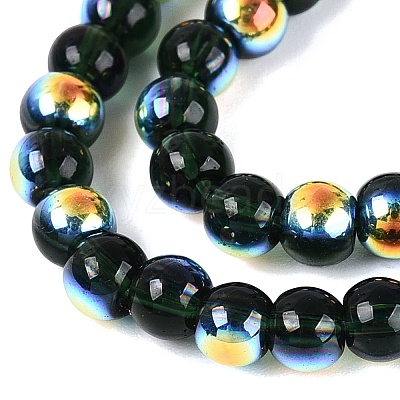 Electroplate Transparent Glass Beads Strands LS-EGLA-Q132-4MM-A14-1