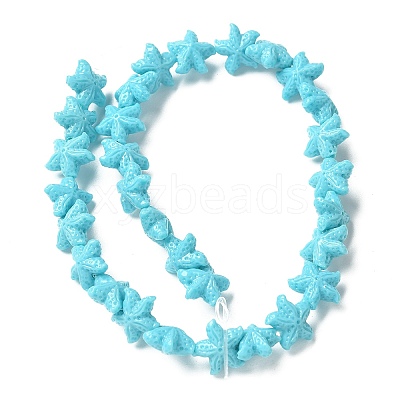 Synthetic Coral Dyed Carved Beads Strands X-CORA-K009-06A-01-1
