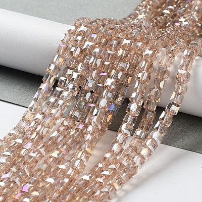 Electroplate Glass Bead Strands EGLA-J028-4x4mm-AB17-1