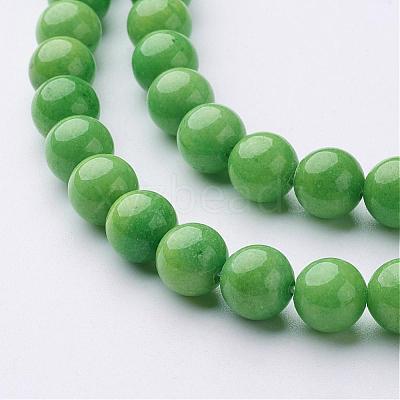 Natural Mashan Jade Round Beads Strands G-D263-8mm-XS17-1