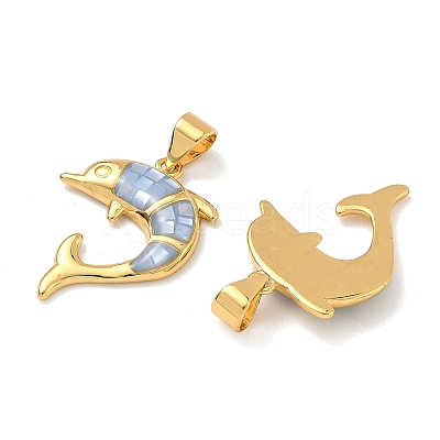 Brass Enamel Pendants KK-H534-01C-G-1
