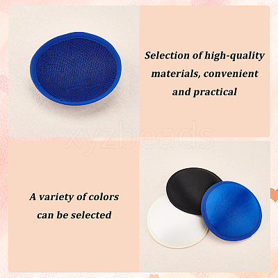 3Pcs 3 Colors Polyester Round Fascinator Hat Base for Millinery AJEW-FG0002-76-1