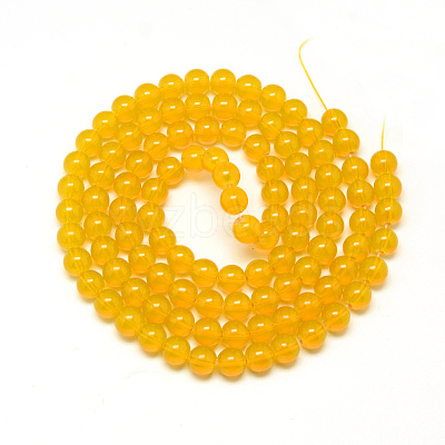 Baking Paint Glass Beads Strands X-DGLA-Q023-6mm-DB29-1