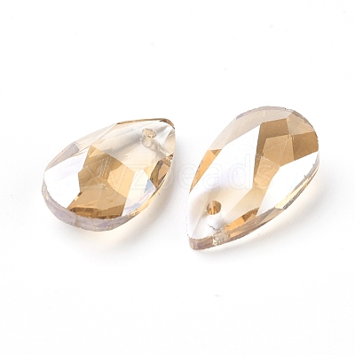 Faceted Glass Pendants GLAA-F069-S-A18-1
