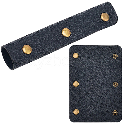 2Pcs PU Leather Luggage Handle Wrap Covers PURS-GL0001-06A-1