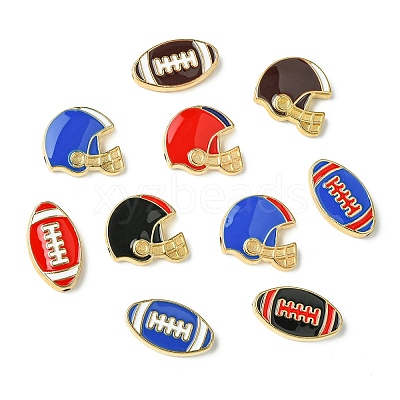 40Pcs 10 Styles Zinc Alloy Enamel Beads FIND-CJ0003-77-1