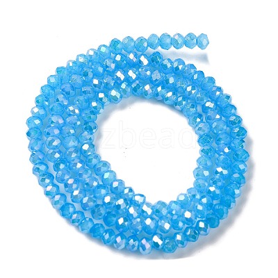 Baking Electroplate Glass Beads Strands X-DGLA-A039-J2MM-B12-1