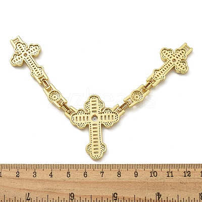 Rack Plating Brass Micro Pave Clear Cubic Zirconia Big Pendants KK-Z067-04G-1