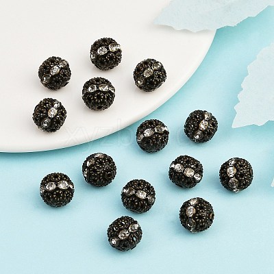 Brass Rhinestone Beads RB-A011-12mm-01AB-NF-1