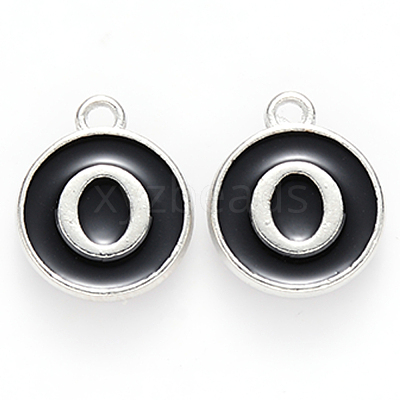 Platinum Plated Alloy Charms X-ENAM-S118-02O-P-1