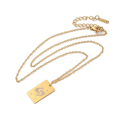 Golden 202 Stainless Steel Constellation Pendants Necklaces NJEW-K380-02G-06-1