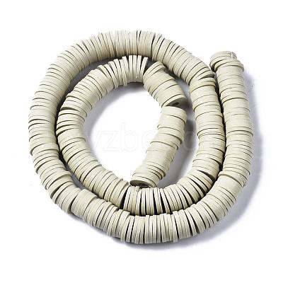Flat Round Handmade Polymer Clay Beads CLAY-R067-10mm-02-1