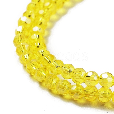 Electroplate Transparent Glass Beads Strands EGLA-A035-T3mm-A03-1
