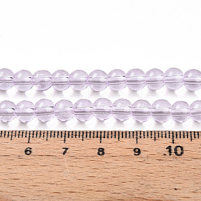 Baking Paint Transparent Glass Beads Strands DGLA-N006-6mm-05-1