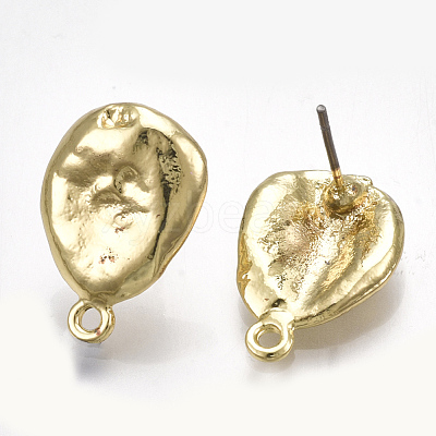 Alloy Stud Earring Findings PALLOY-T065-37-1