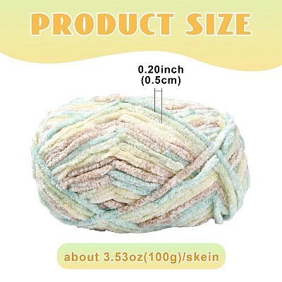 Super Bulky Chenille Polyester Yarn YCOR-FZC0001-01C-1