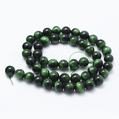 Natural Tiger Eye Beads Strands G-F561-10mm-B01-1
