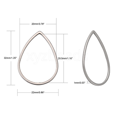 Tarnish Resistant 304 Stainless Steel Linking Rings X-STAS-T047-16C-1