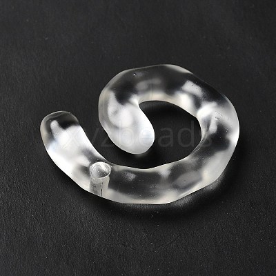 Transparent Resin Alphabet Pendants RESI-C028-02G-1