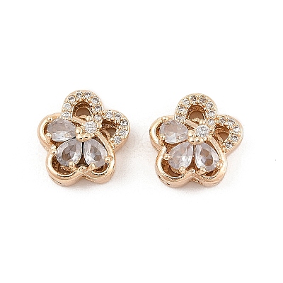Rack Plating Brass Micro Pave Cubic Zirconia Beads KK-F879-12G-1