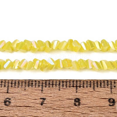 Electroplate Opaque Glass Beads Strands EGLA-Q139-01A-C12-1