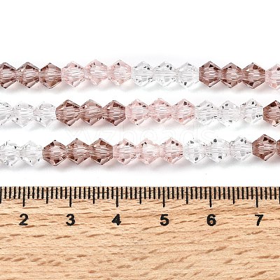 Transparent Gradient Color Glass Beads Strands GLAA-F131-01B-04-1