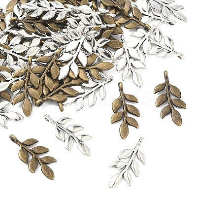 60Pcs 2 Colors Tibetan Style Alloy Pendants FIND-YW0011-27-1