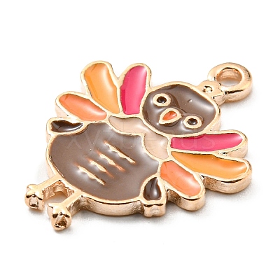 Thanksgiving Day Alloy Enamel Pendants ENAM-D060-03H-KCG-1