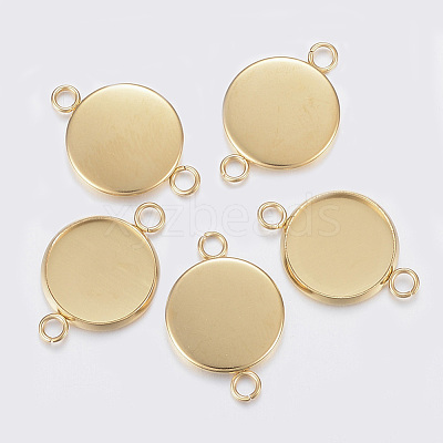 304 Stainless Steel Cabochon Connector Settings STAS-F160-47G-03-1