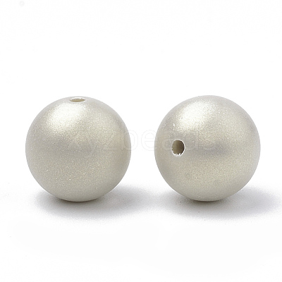 Spray Painted Style Acrylic Beads MACR-T010-10mm-04-1