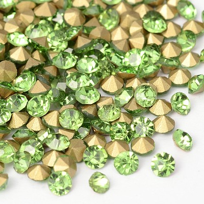 Back Plated Grade A Diamond Glass Pointed Rhinestone RGLA-SS12-009-1