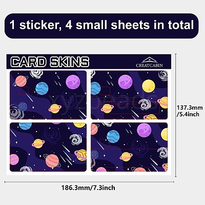 PVC Plastic Waterproof Card Stickers DIY-WH0432-051-1